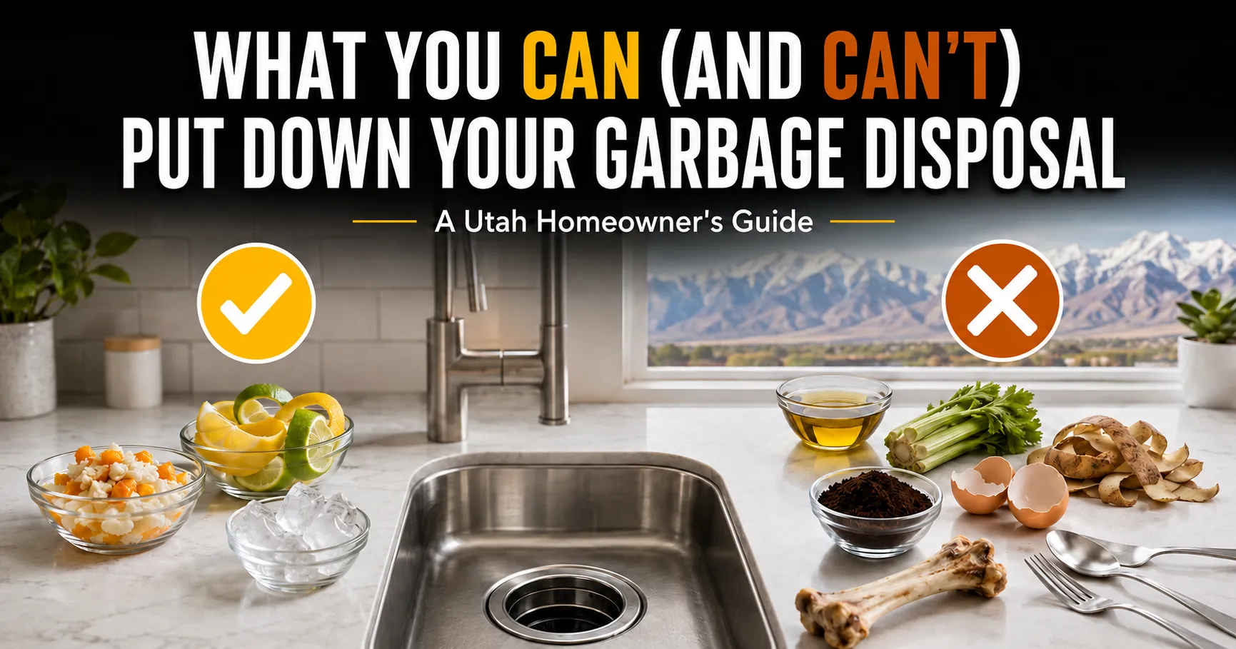 What You Can (and Can’t) Put Down Your Garbage Disposal: A Utah Homeowner’s Guide